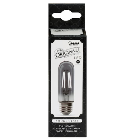 Feit Electric Feit T10 E26 (Medium) Filament LED Bulb Smoke Daylight 25 Watt Equivalence 1 pk T10/SMK/VG/LED